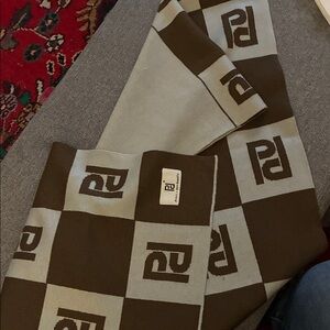Brown Scarf with Logo Design